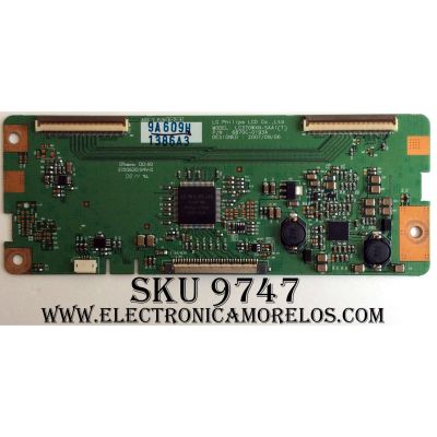 T-CON PARA TV TOSHIBA / NUMERO DE PARTE 6871L-1386A / 6870C-0193A / 1386A / LC370WXN-SAA1(T) / PANEL LC370WXN (SA)(C1) / MODELOS 37AV52U / 37AV50U / 37AV500U / 37AV502U / 37CV510U